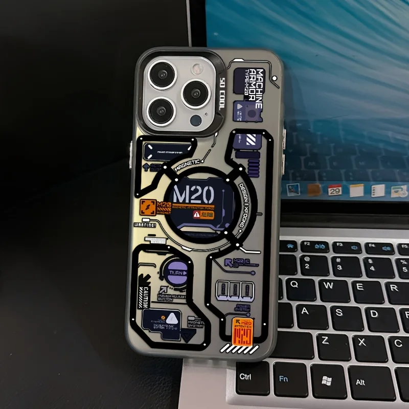 الإبداعية الدائرة اللوحة الأم نمط جراب هاتف آيفون 16 15 14 13 12 11 برو ماكس ماكس 8 7 زائد المضادة للسقوط متجمد الغطاء الخلفي #1