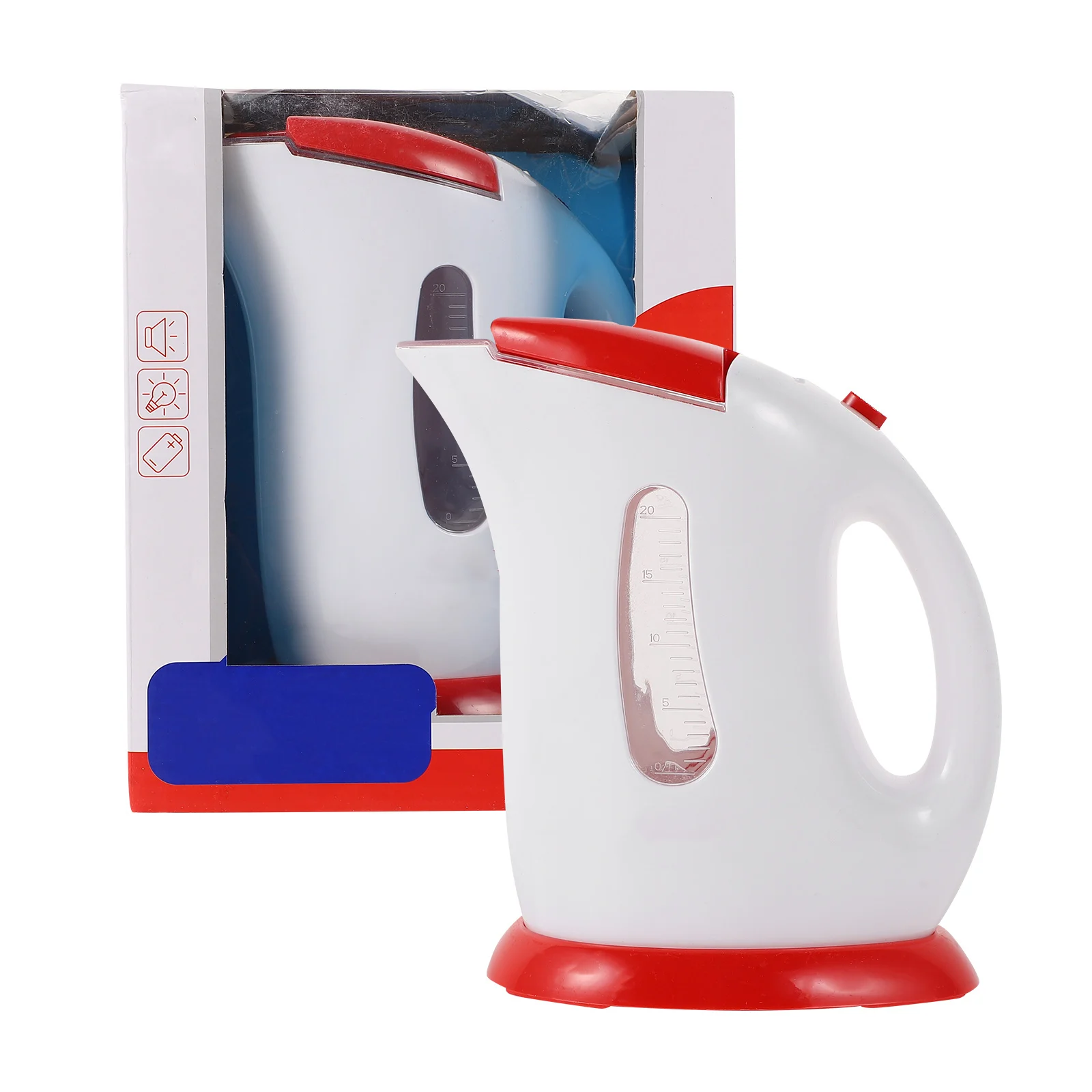 

Plastic Kettle Toy Kids Plaything Red Water Dispenser Kitchen Appliances Educational Music Luminous Simulated Toys Safe