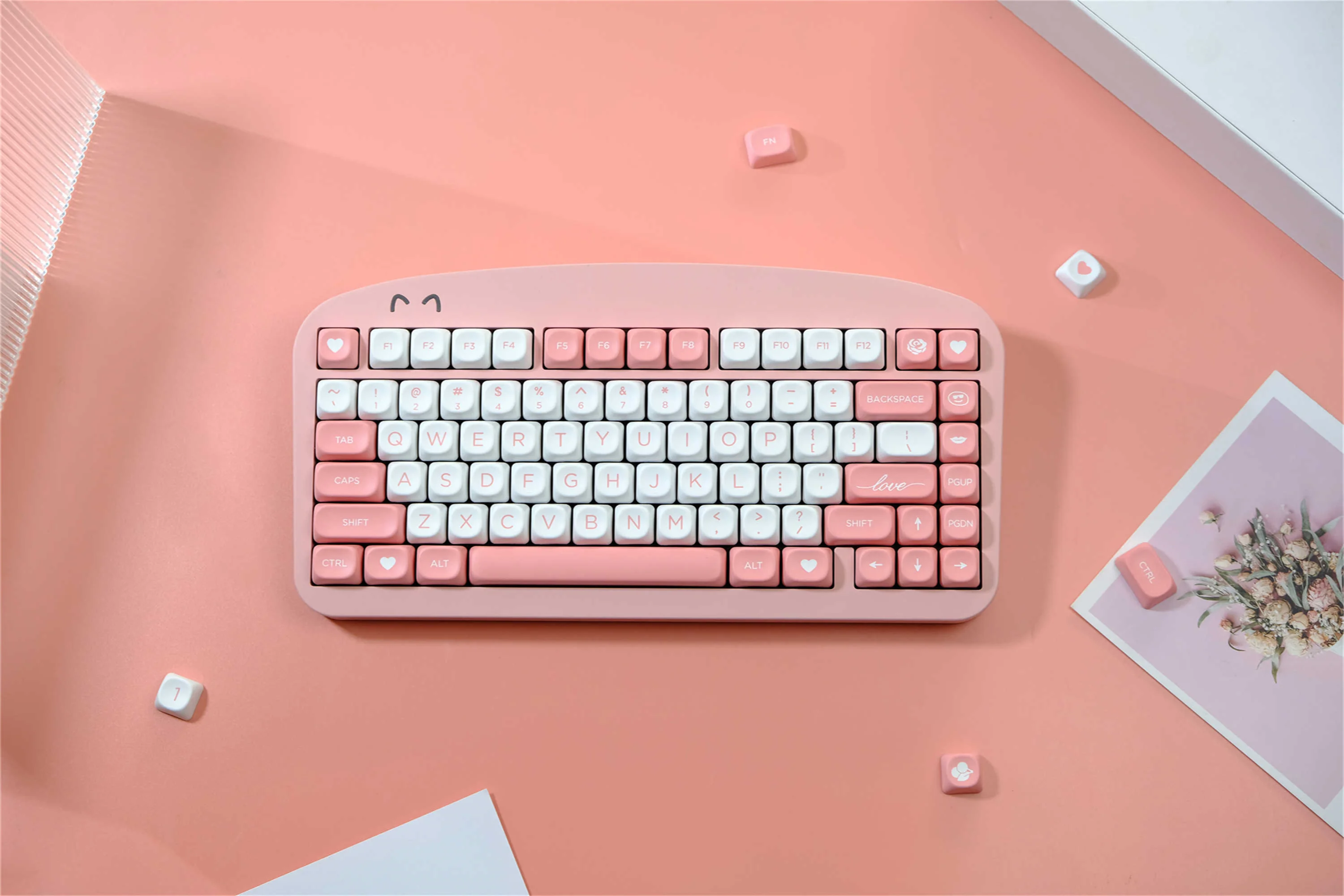 Valentine's Day Keycaps 126 Keys PBT Material MOA Profile DYE-SUB Personalized For MX Switch Wooting Mechanical Keyboard Keycap