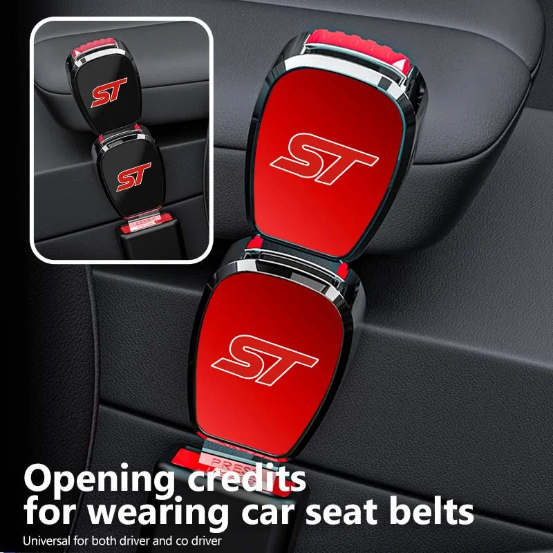 Car Seat Belt Extension Adapter Alloy Buckle Connector Comfort Tool for Mustang Focus Fiesta Explorer Puma Escape Bronco