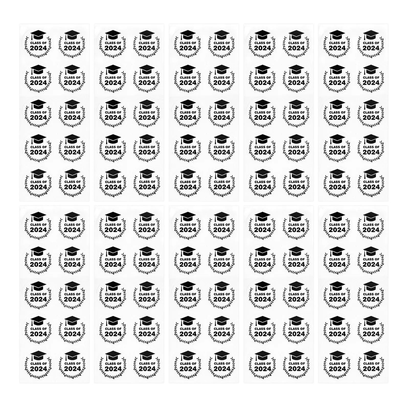 

10 листов наклеек для выпускного вечера с изысканным дизайном, самоклеящиеся стикеры для подарочных коробок, конвертов, скрапбукинга