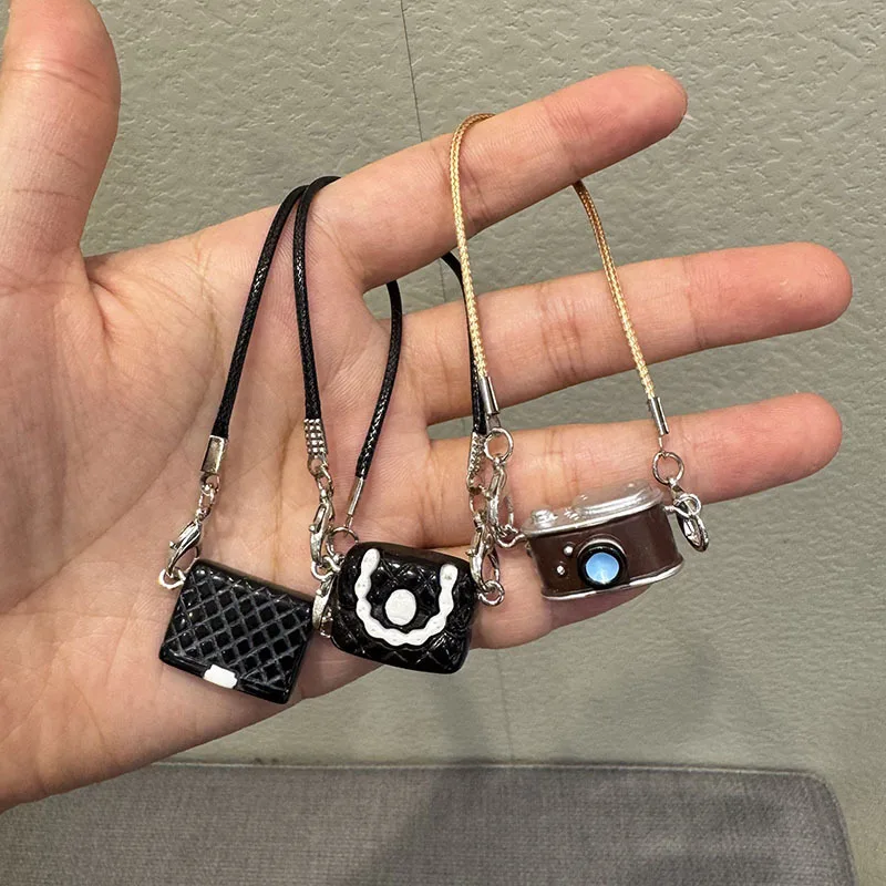 

2025 New Style Dollhouse Mini Model Camellia Black And White Bag Neck - Hanging Accessories Doll Pendant Accessories