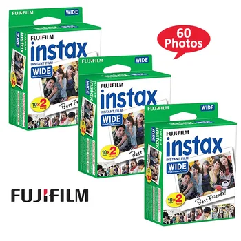 Original 5 inch Fujifilm Instax Wide Film 10/20/40/60/100 Sheets White Edg Photo for Fuji Instax Wide 300 200 210 100 Camera