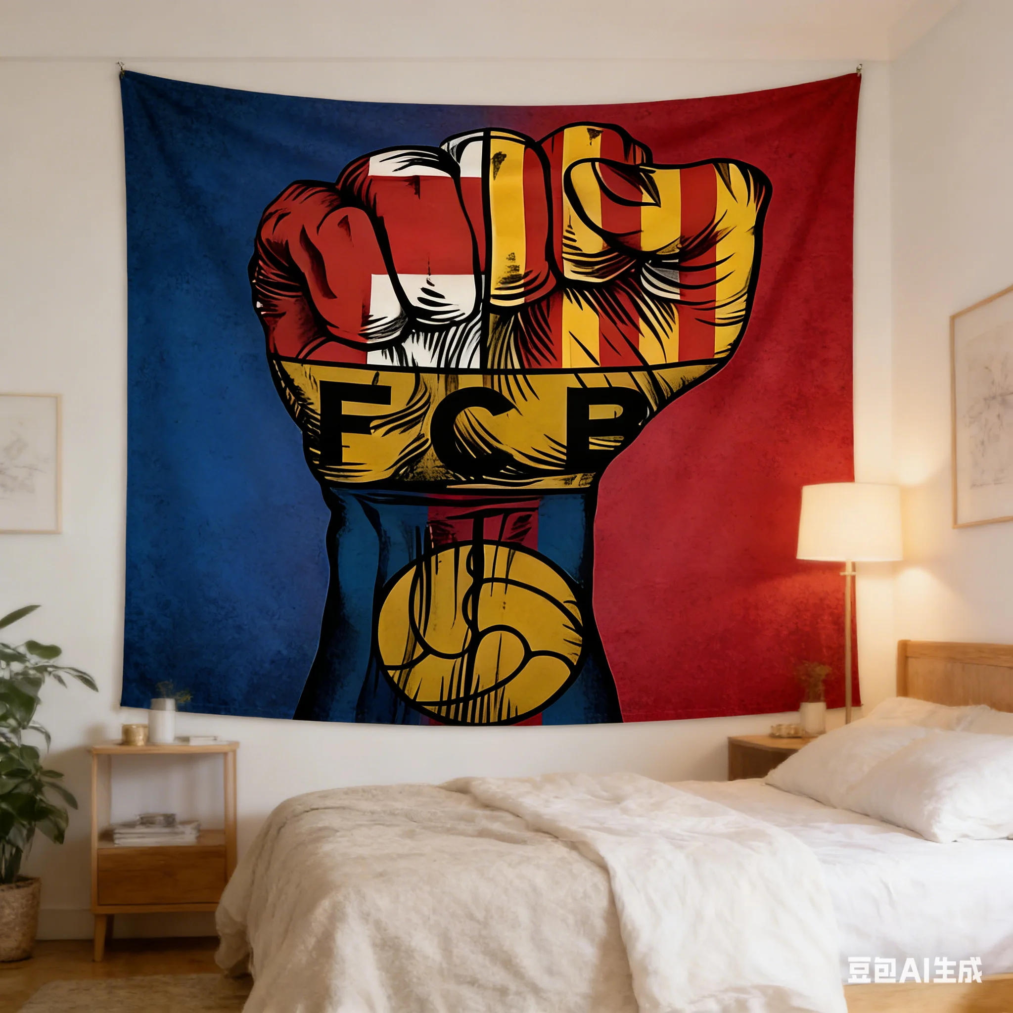 Wandteppich mit Barcelona-Motiv, mehrere Größen, Sublimationsdruck, Stadtarchitektur, Kunst, Polyester, Schlafzimmer, Wohnzimmer, Büro, Party-Dekoration