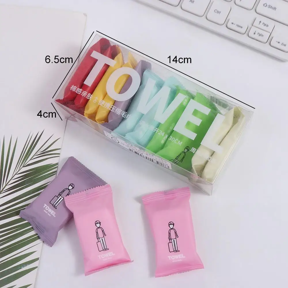 14Pcs Compressed Towel Travel Disposable Face Towel Cleaning Quick Drying Towel Pure Cotton Non-Woven Fabric Wipes Makeup Towel