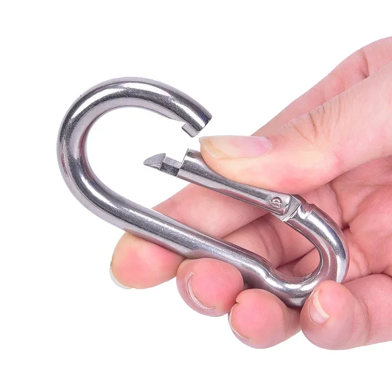 

304 Stainless Steel M4 M5 M6 M7 M8 Multifunctional Spring Snap Carabiner Quick Link Lock Ring Hook