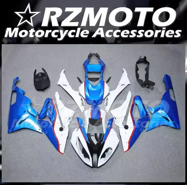 4Gifts New ABS Whole Motorcycle Bike Fairings Kit Fit for BMW S1000RR 2015 2016 15 16 HP4 Bodywork Set Blue White