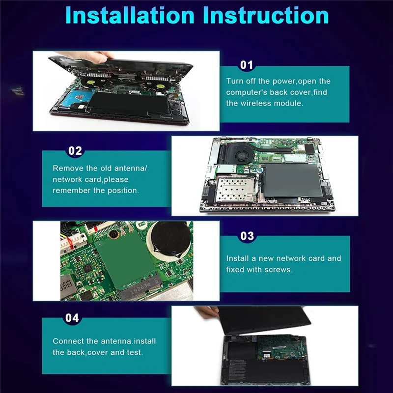 AX201NGW WiFi Card with Dual Antenna, M.2 CNVio2, 2.4GHz/5GHz for Windows 10 -Y18A