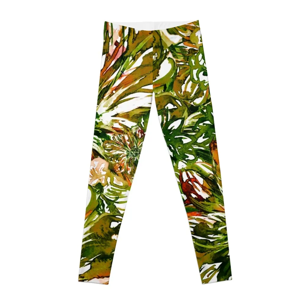 

Green Jungle Leggings Sportswear woman gym Leginsy push up Womens Leggings