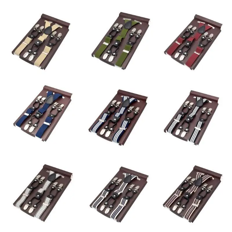 652F Fashionable Braces Perfect for Birthday Wedding for Formal and Casual Occasions Elegant Braces Striped /Solid Color