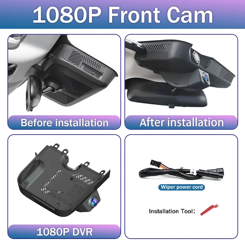 For Chery Explore 06 Jaecoo 7 J7 PHEV 2023-2026, 4K 2160P Dash Cam Front and Rear Car DVR Camera Plug and Play Video Recorder image 3
