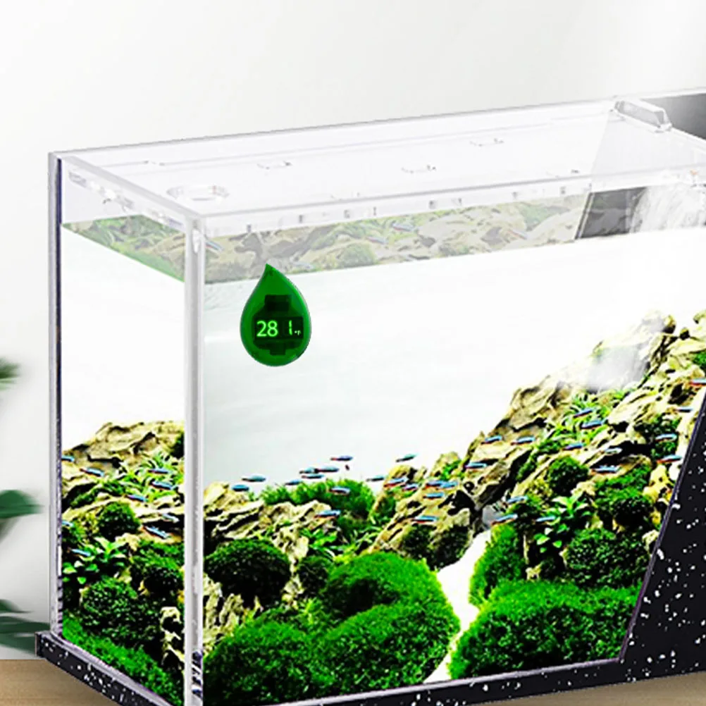 

Digital Fish Tank Thermometer Mini Aquarium Temp Measure Tool LED Electronic High Precision Large Screen Display Reptile Box
