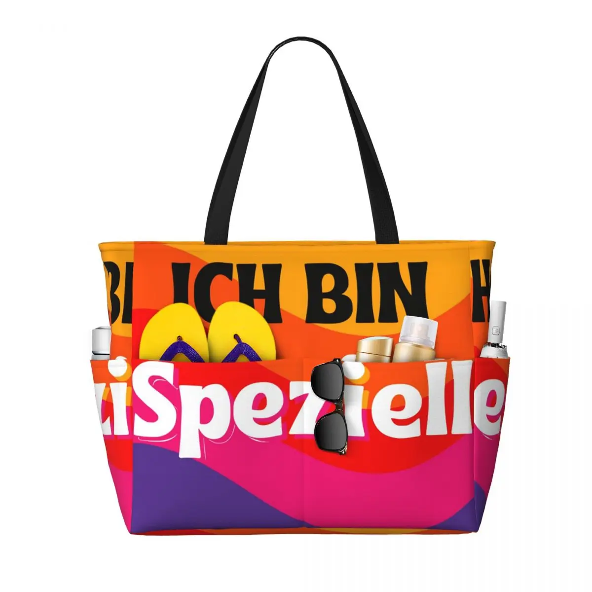 

Paulaner Spezi Logo Beach Tote Bag Sport Gym Yoga Duffle Large Tote Bag Women Travel Bag Fitness bag