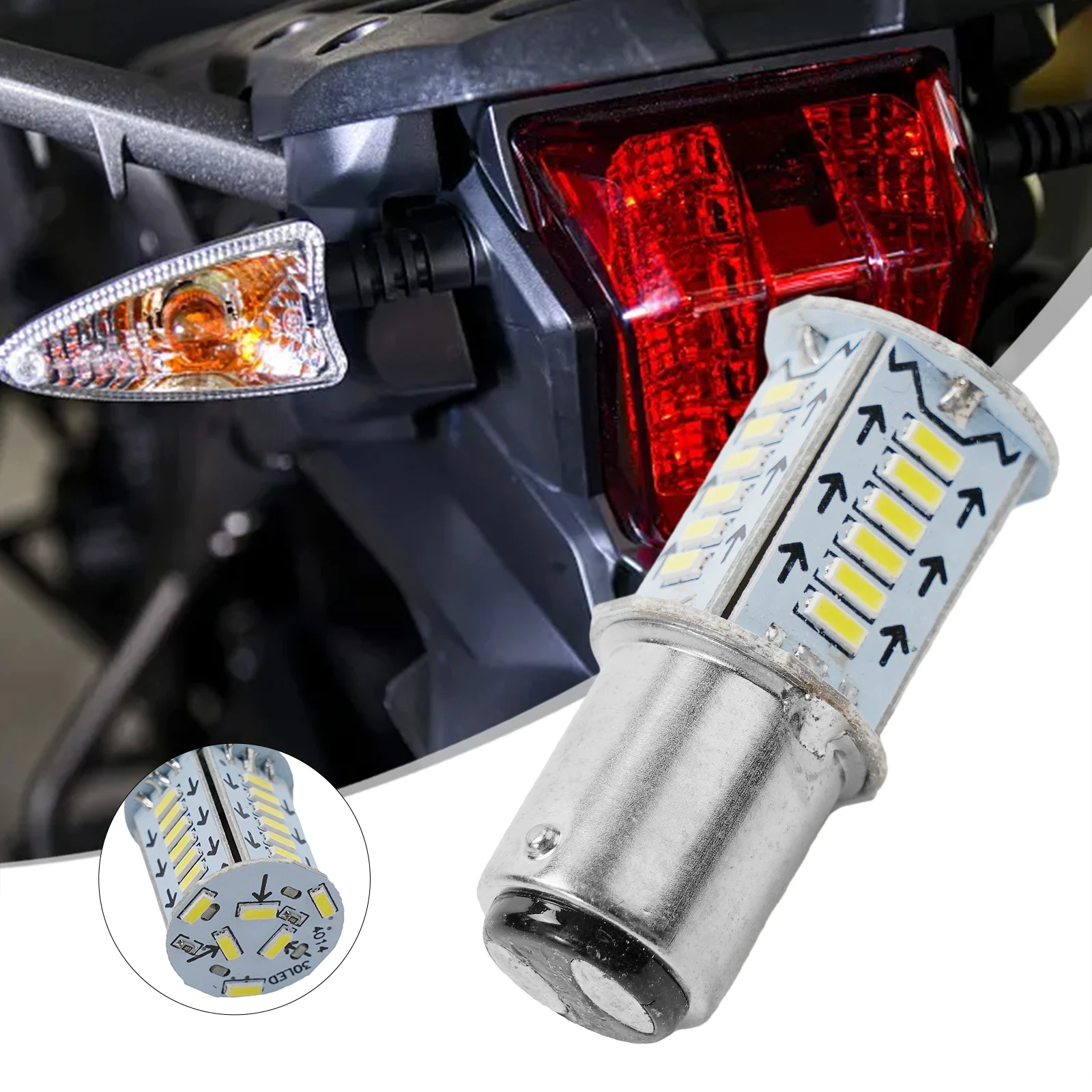 

1157 LED Light Sequential Brake And Strobe Rear Brake 12V Multi-Color Optional Brake Lights Signal Lamp