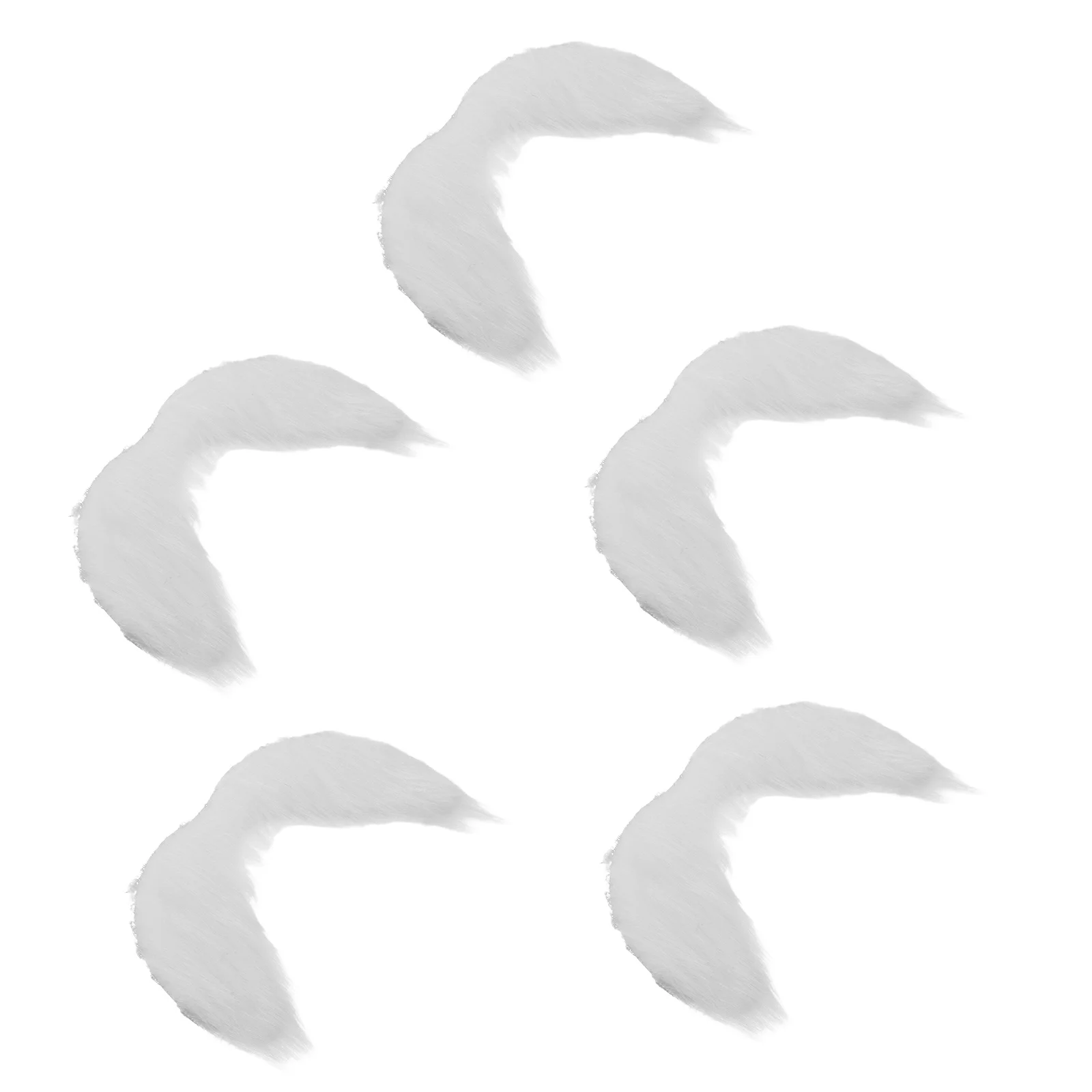 Accesorios de disfraz de abuelo y bigote autoadhesivo, barba de Papá Noel realista, accesorio de vestir para fiesta de Halloween, barba de anciano, 5 uds.