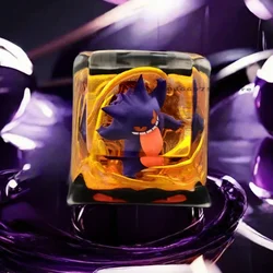 Pokemon Keycap Anime Gengar Charmander KKirby Transparent Resin Keycap Personality 3D Handmade Cute Gift Mechanical Keyboard Cap