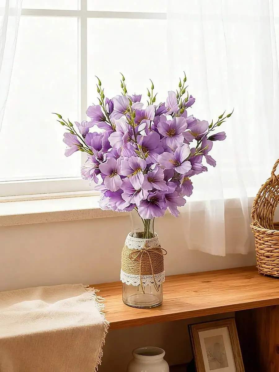 

6pcs 55cm Artificial Silk Flowers Including Daffodil & Magnolia, Suitable For Home Living Room, Wedding Table Decor, Creating