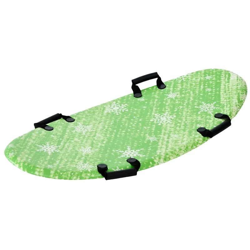 Kids Comfort Foam Snow Sled Long Size, All-Season Grass Skiing & Snowboarding Slider Board for Outdoor Play view 2