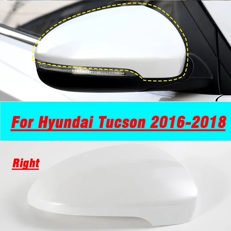 

For Hyundai Tucson 2016-2018 White Right Passenger Side Mirror Cap Cover Replace