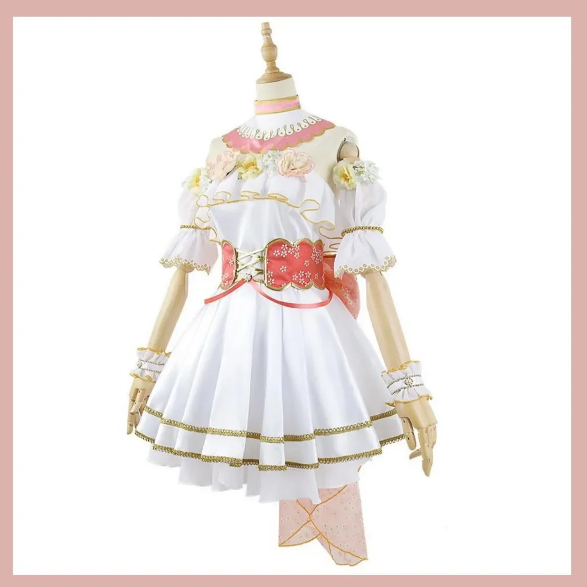 ¡Anime LoveLive! Disfraz de Cosplay Maki Nishikino para mujer, peluca, hermoso vestido, flores, uniforme, falda de princesa, traje de Carnaval Kawaii Sexy