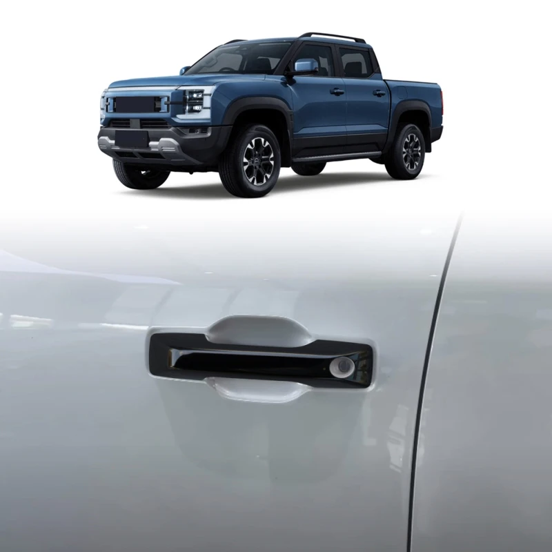 

3d Sticker For Byd Shark 6 2024 2025 Abs Carbonfiber Without Smart Hole Side Door Handle Bowl Trim Car Exterior Accessories