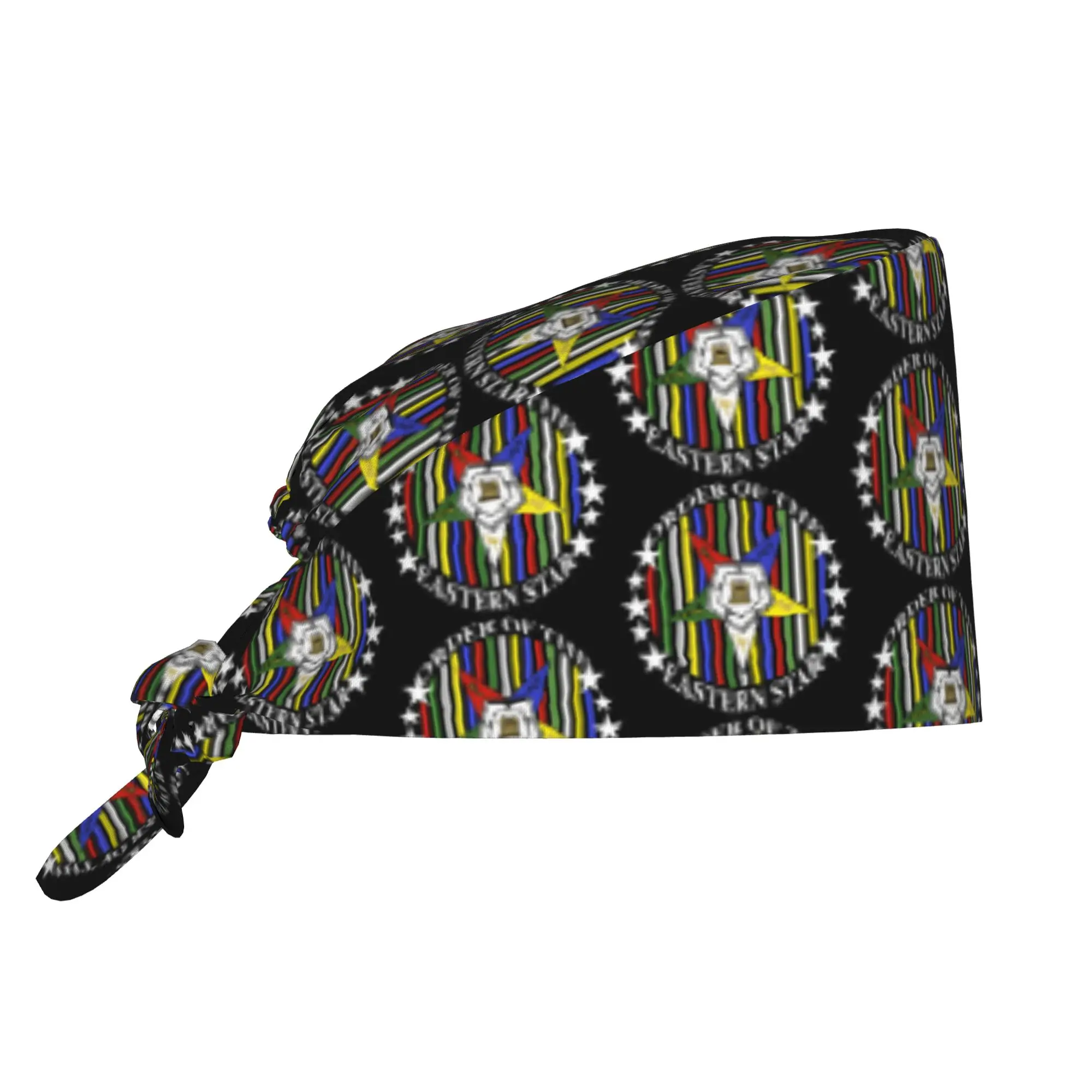 OES Order Of The Eastern Star Logo Circle Cleaning Working Cap Cool Unisex  Scrub Cap Surgicals Hat Nurse Scrubs Hat For Dentist