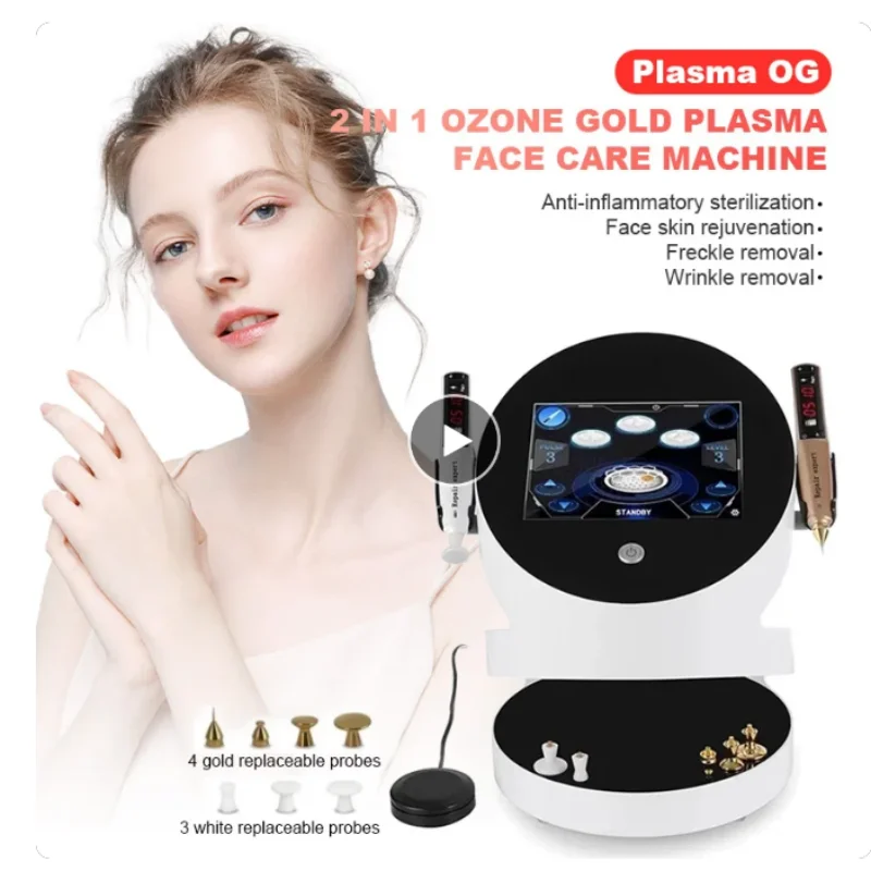 

2 In 1 Plasma Pen Skin Care Cold Ozone Machine Needles Fibroblast Plasma Spot Removal Beauty Machine