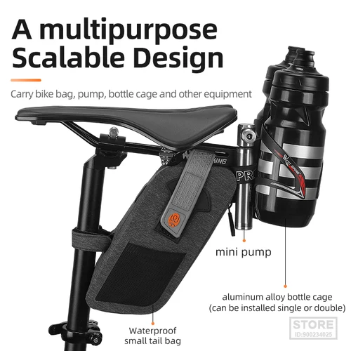 Imagen 2 del producto WEST BIKING-portabotellas de agua para bicicleta, doble taza, soporte de extensión para sillín, soportes para hervidor de ciclismo, piezas de accesorios para bicicleta de montaña y carretera