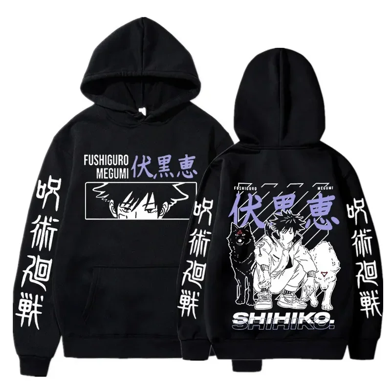 Japanese Anime Jujutsu Kaisen Hoodies Yuji Itadori Cartoon Sweatshirts Fushiguro Megumi Graphic Streetwear Men's Hoodies