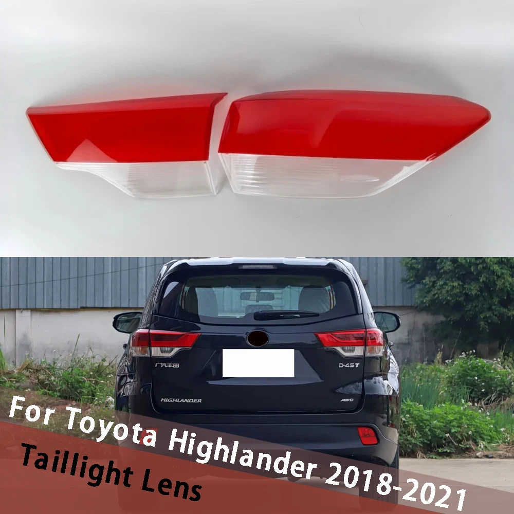 

For Toyota Highlander 2018-2021 Car Accessories Rear Taillight Shell Tail Lamp Cover Mask Replace Original Lampshade Housing