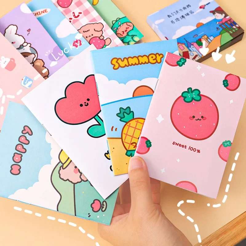 Mini Bloc de notas Kawaii para niños, cuaderno de notas con temática de ejercicio, regalos, suministros escolares, 10 piezas