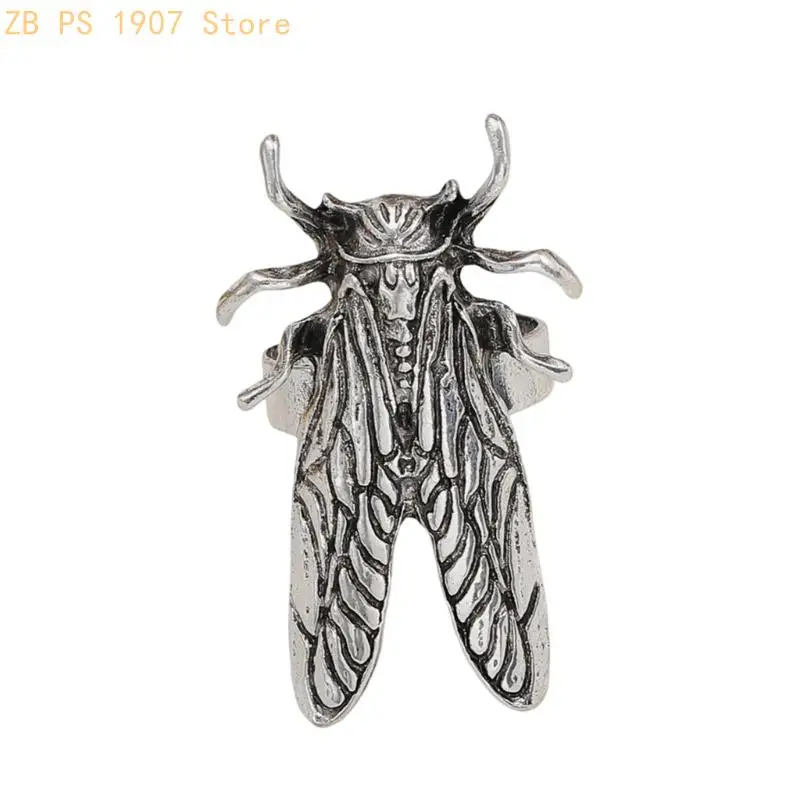 Artistic Handmade Scarab Ring Crafted From Premium Metal For Unique Lovers 55KA