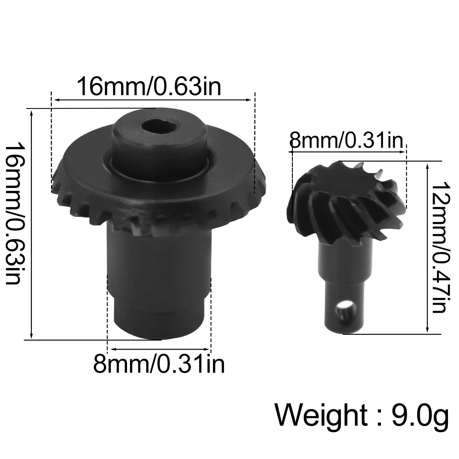 12T/24T 12T/20T FCX24 Steel Overdrive Helical Axle Gears Bevel Gear Set For FMS 1/24 1/18 RC Crawler FCX18 Fcx 24 Upgrade Parts