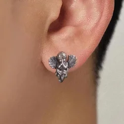 Fashion Handmade Angel Cupid Earrings Little Boys Pray Hypoallergenic Earrings Men and Women Couples Trend Charm Jewelry