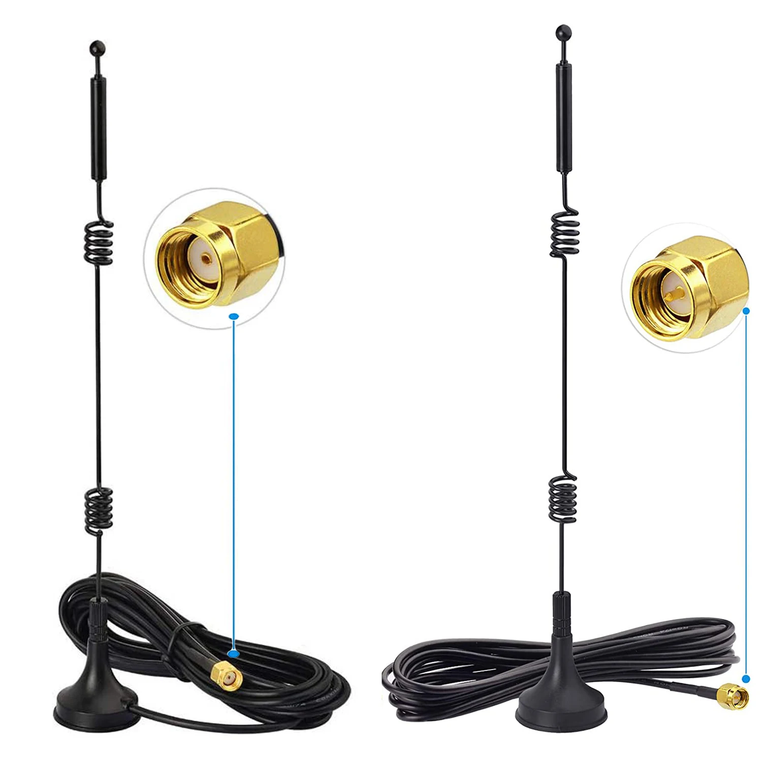 2.4GHz 5GHz 5.8GHz 9dBi WiFi podstawa magnetyczna RP-SMA SMA męski antena dla Router wi-fi bezprzewodowy karta sieciowa USB kamera z adapterem