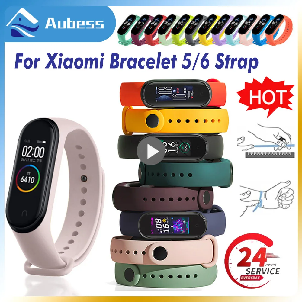 2023 New Watchband For Mi Band 5 Bracelet Xiaomi Mi Band 6 Strap Silicone Sport Replacement Wristband Smartwatch Accessories