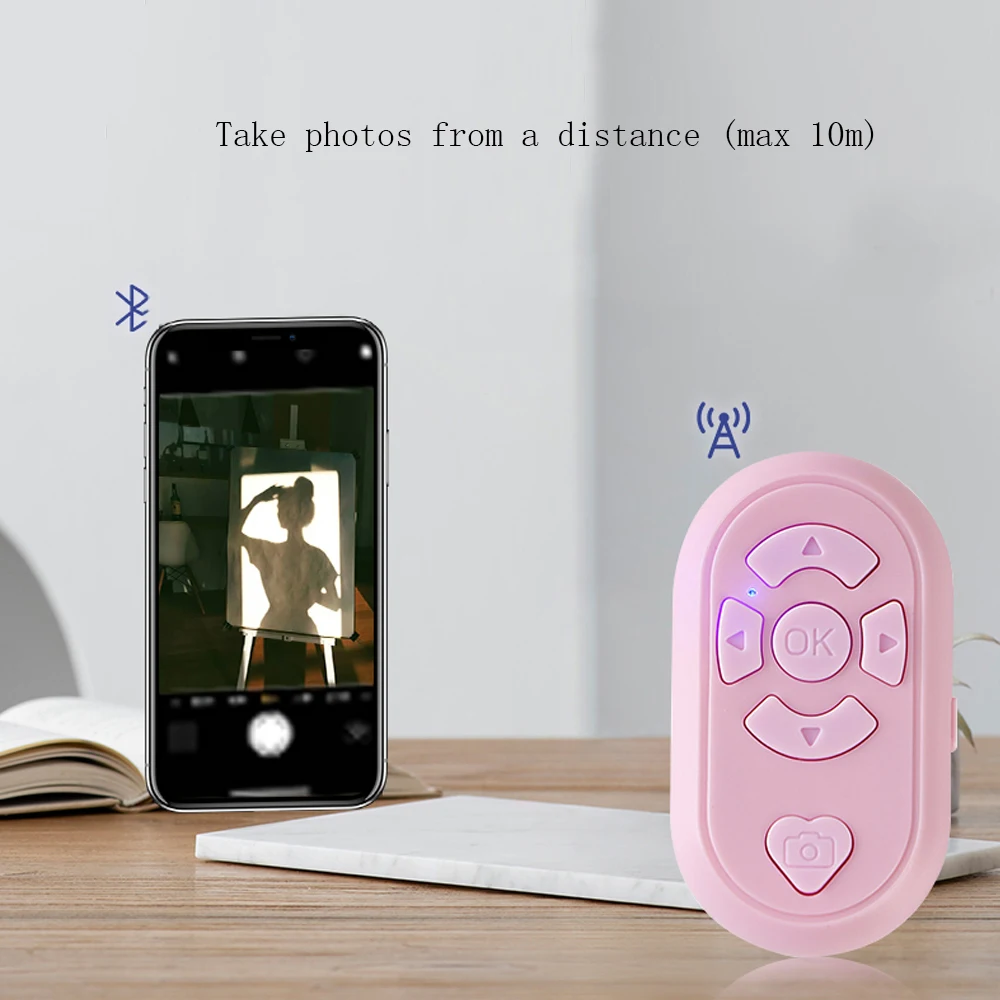 Portable Bluetooth Remote Control for Music Play Selfie Photograph Control for IOS Android Phones IPhone Samsung