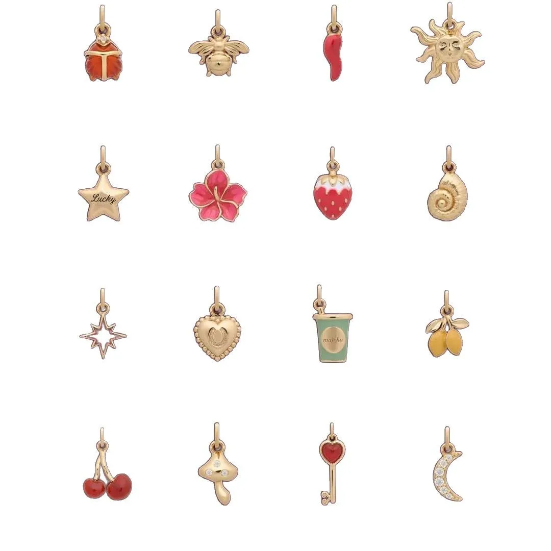 

5pcs New Fashionable Simple Stainless Steel Pendant DIY Handmade Accessory Gold Plated Color Preserved