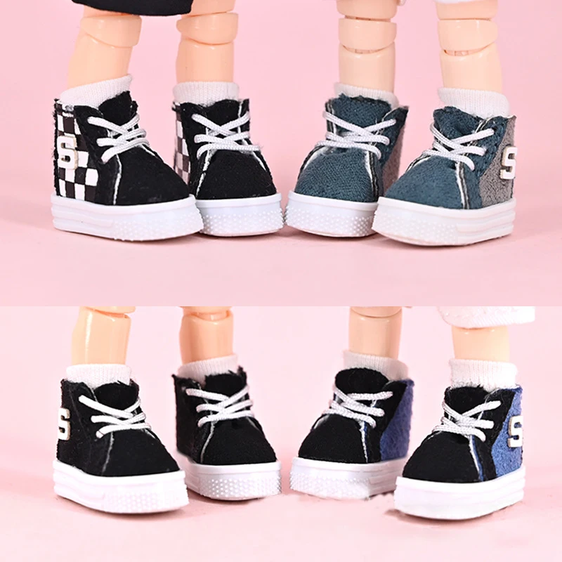 New Ob11 Doll High-Tops Canvas Shoes Ob11 Doll Shoes With Shoelace For Ymy Ddf Body9 1/12 Bjd Gsc Bjd Doll