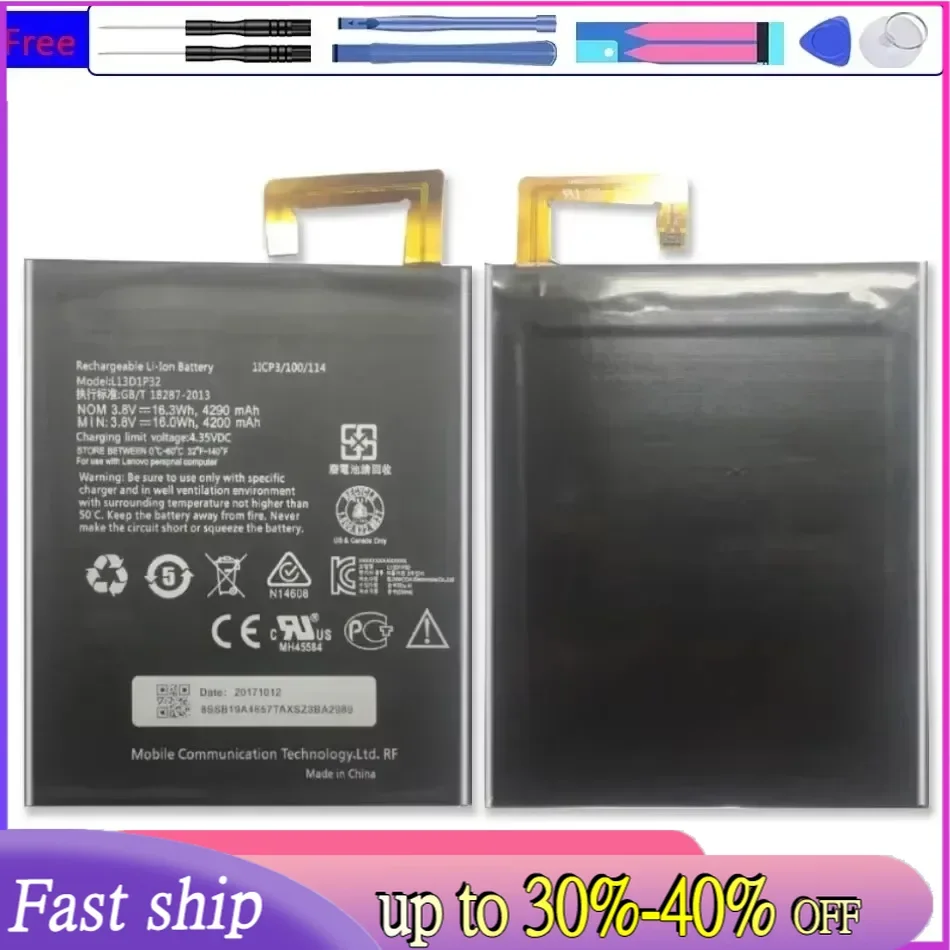 4290mAh, L13D1P32, Battery For Lenovo Lepad A8-50, A5500, S8-50, Tab 3, 8 Inch, TB3-850F, TB3-850M, Supply Tracking Number