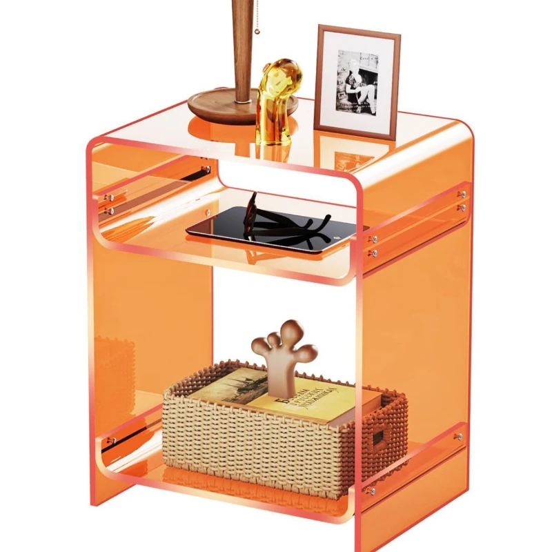 

Acrylic creative sofa side, living room floor corner, side cabinet ornament