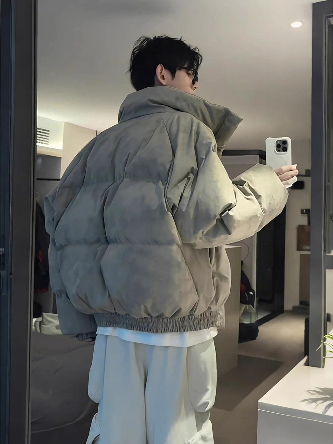 

Cleanfit American Sle ort Men's down Jaet High Collar Dyed Cotton Coat Warm Ci Casual Urban Commute Thiened Durable