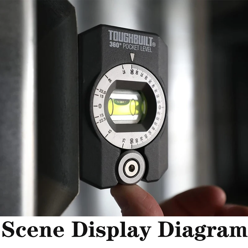TOUGHBUILT TB-H2-L-4R 360° Degrees Pocket Level Magnetic Level Durable Tool Accessories