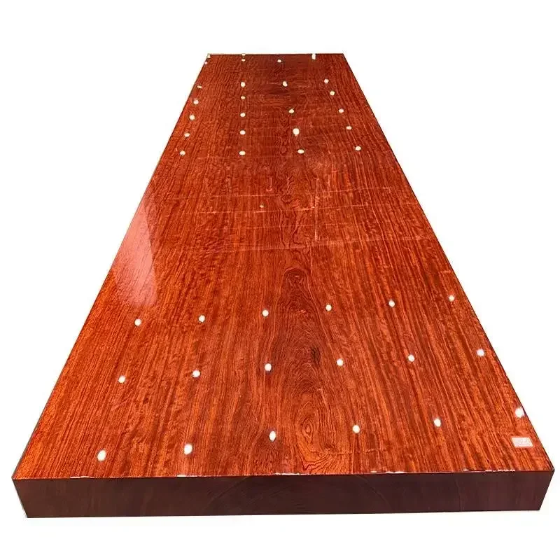 Okan black walnut large tea table solid wood log board book table dining table mahogany  ba flower  tea C Austrian