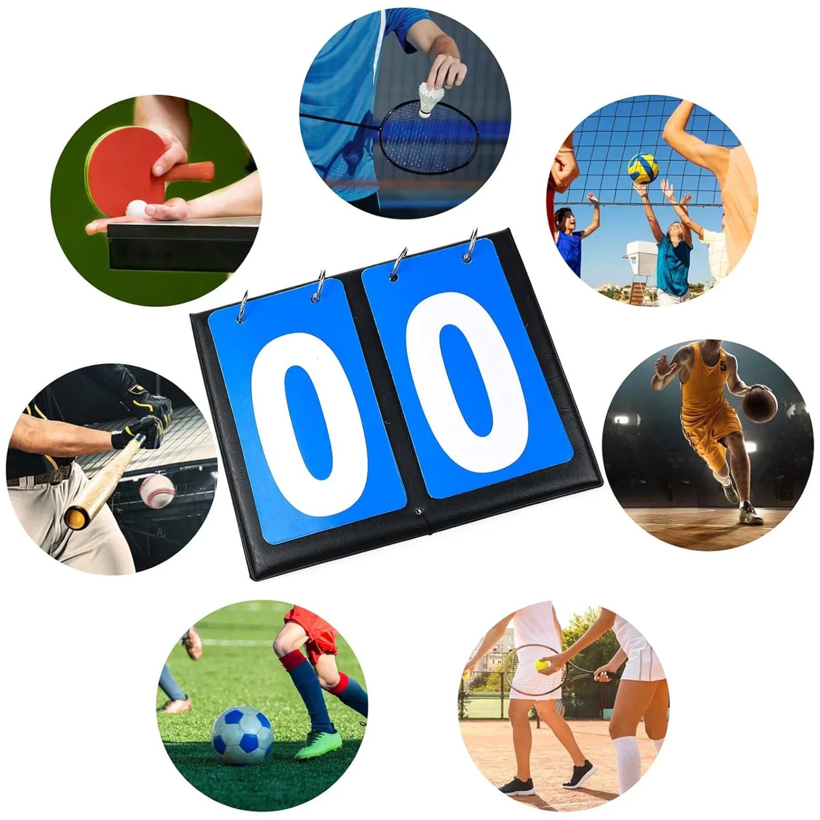 2 шт. флиппер для табло — 2-значный ручной держатель табло для настольных видов спорта: баскетбол, бейсбол, волейбол