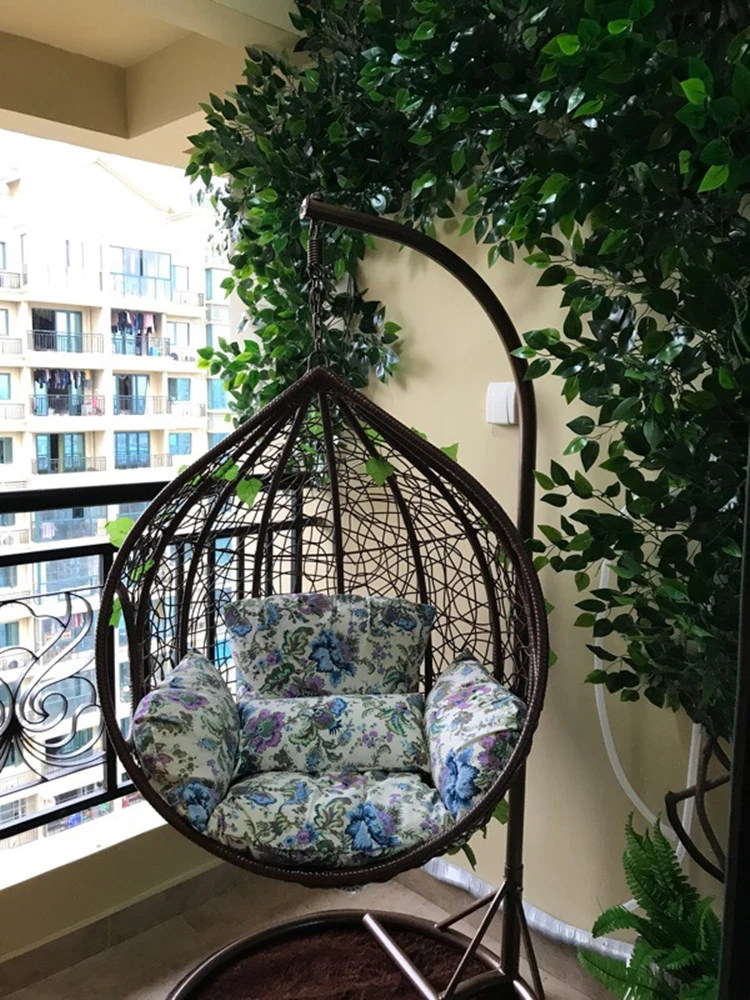 Iron bird nest hanging chair chlorophytum comosum rattan chair hanging basket swing outdoor indoor balcony new lazy hammock