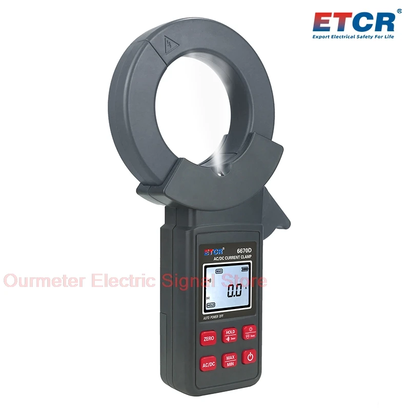 เครื่องวัดกระแสไฟรั่วแบบหนีบขนาดใหญ่ ETCR6670D พร้อมฟังก์ชัน Data Hold รองรับกระแสไฟ DC 2000A และ AC 1500A เชื่อมต่อไร้สายผ่านบลูทูธแบบ Type-C รุ่น ETCR6640