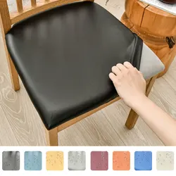 100% waterproof PU seat cover chair slipcovers for dining room chair protector chair cover elastic solid stretch chair cover