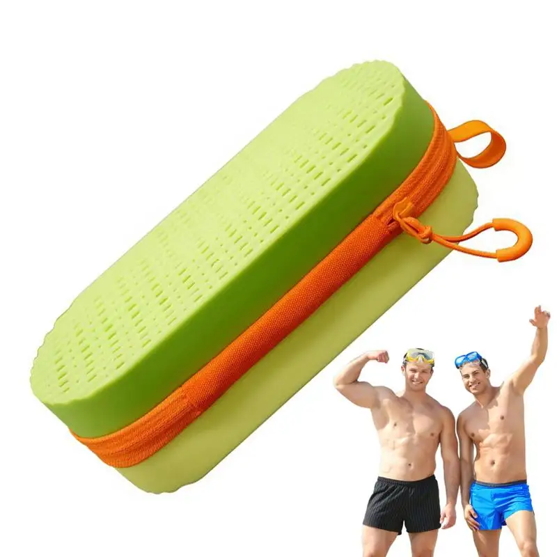 Swimming Goggles Case Silicone Goggle Organizer Sunglasses Case Breathable Portable Travel Protective Cases For Women Men