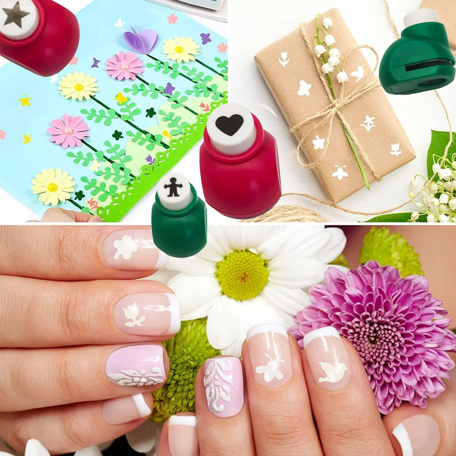4er-Pack Mini-Bastelstanzer-Set, 4 verschiedene einzigartige Musterlochstanzer, dekorative Formstanzer für Scrapbooking, Kartenherstellung, DIY – Detail 6